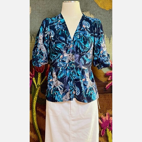 Anthropologie Conditions Apply Samita Blouse S - Picture 5 of 14